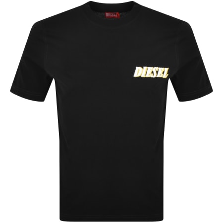 Diesel T Adjust Microdiv T Shirt Black | Mainline Menswear